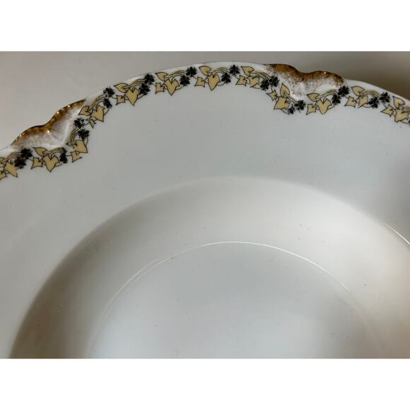 Limoges by Frank Haviland-8 plates/10 lunch/4 soup-Gold yellow ivy - Picture 4 of 9